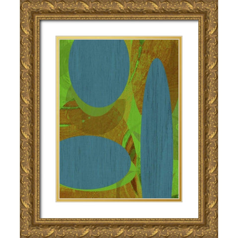 Earth I Gold Ornate Wood Framed Art Print with Double Matting by Mountain, Ricki