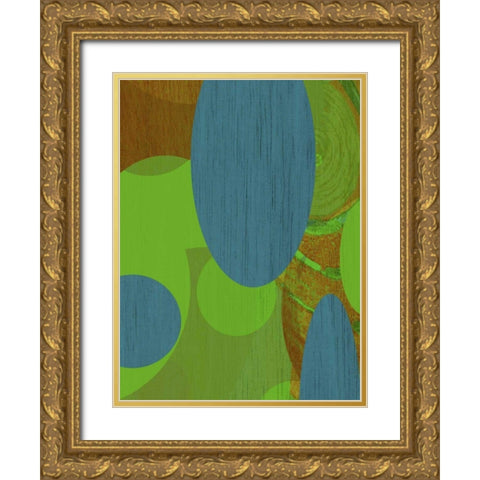 Earth II Gold Ornate Wood Framed Art Print with Double Matting by Mountain, Ricki