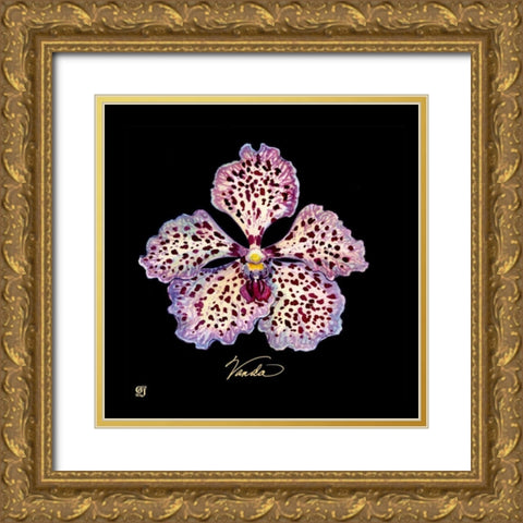 Vivid Orchid V Gold Ornate Wood Framed Art Print with Double Matting by Joyner, Ginny
