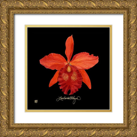 Vivid Orchid IX Gold Ornate Wood Framed Art Print with Double Matting by Joyner, Ginny