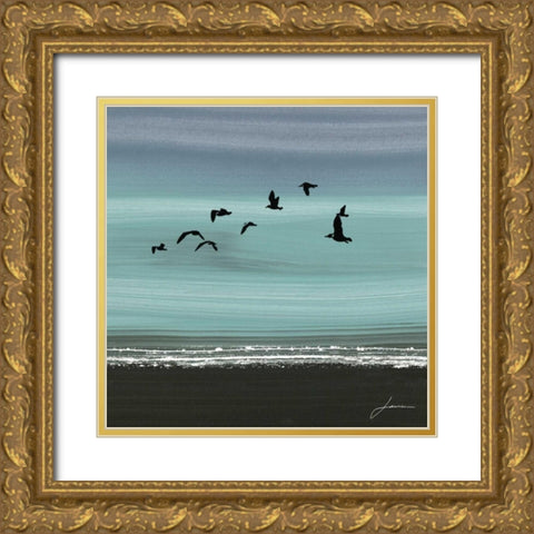 Dusky Sea II Gold Ornate Wood Framed Art Print with Double Matting by Burghardt, James