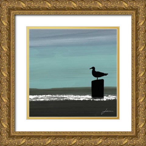 Dusky Sea IV Gold Ornate Wood Framed Art Print with Double Matting by Burghardt, James