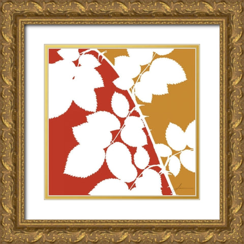 Split Stem IV Gold Ornate Wood Framed Art Print with Double Matting by Burghardt, James