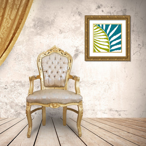 Duo Stem V Gold Ornate Wood Framed Art Print with Double Matting by Burghardt, James