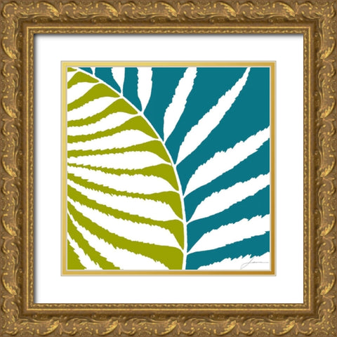 Duo Stem V Gold Ornate Wood Framed Art Print with Double Matting by Burghardt, James