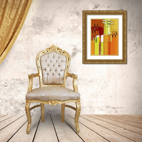 Uplift II Gold Ornate Wood Framed Art Print with Double Matting by Burghardt, James