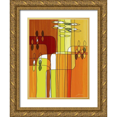 Uplift II Gold Ornate Wood Framed Art Print with Double Matting by Burghardt, James