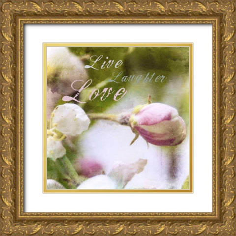 Blossoming Inspiration I Gold Ornate Wood Framed Art Print with Double Matting by Open Journey