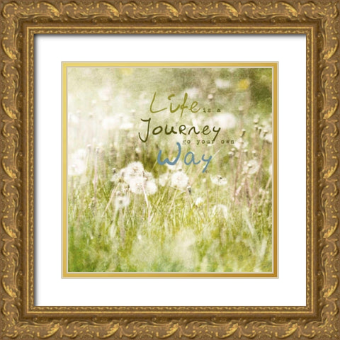 Blossoming Inspiration IV Gold Ornate Wood Framed Art Print with Double Matting by Open Journey