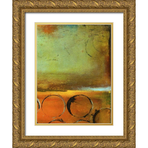 Round the Block II Gold Ornate Wood Framed Art Print with Double Matting by Ashley, Erin