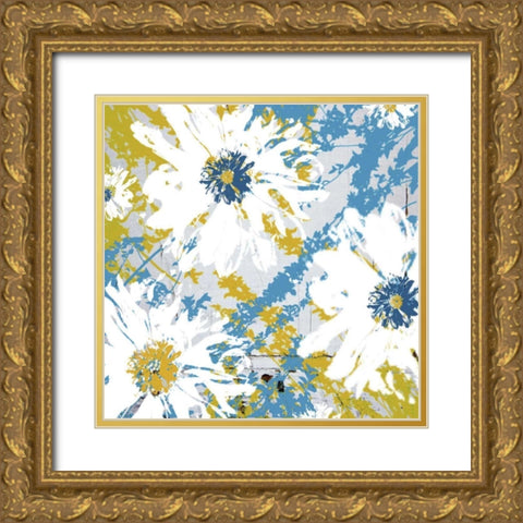 Abstract Pop I Gold Ornate Wood Framed Art Print with Double Matting by Mountain, Ricki