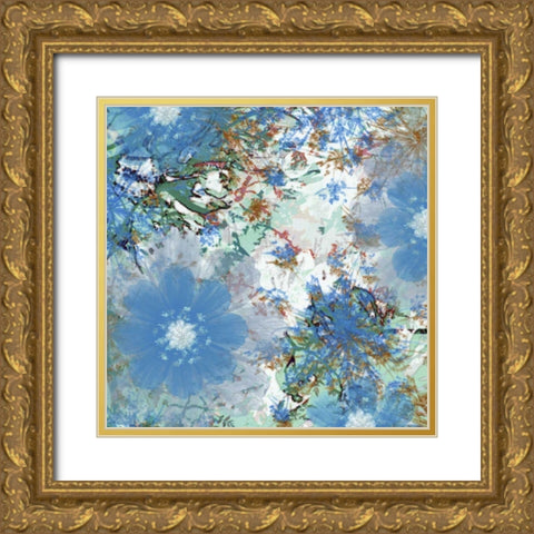 Abstract Pop V Gold Ornate Wood Framed Art Print with Double Matting by Mountain, Ricki