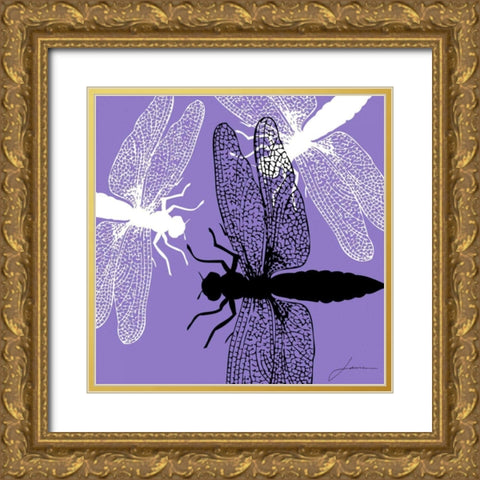Pop Fly V Gold Ornate Wood Framed Art Print with Double Matting by Burghardt, James