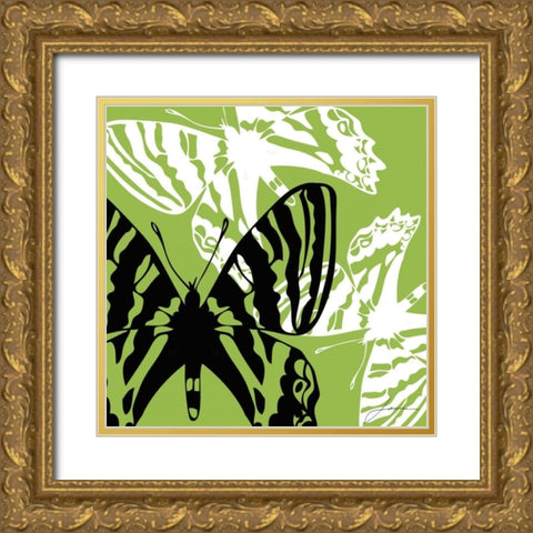 Pop Fly VI Gold Ornate Wood Framed Art Print with Double Matting by Burghardt, James