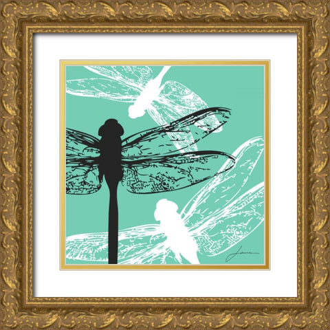 Pop Fly VII Gold Ornate Wood Framed Art Print with Double Matting by Burghardt, James