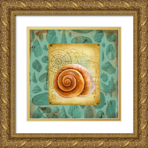 Seaside Gifts I Gold Ornate Wood Framed Art Print with Double Matting by Maday, Jane