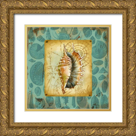 Seaside Gifts IV Gold Ornate Wood Framed Art Print with Double Matting by Maday, Jane