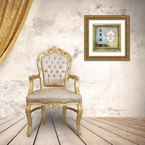 Florida Lighthouse II Gold Ornate Wood Framed Art Print with Double Matting by Beth Anne Creative