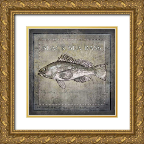 Ocean Fish II Gold Ornate Wood Framed Art Print with Double Matting by Beth Anne Creative