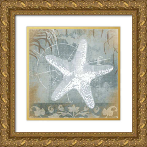 Coastal Cottage I Gold Ornate Wood Framed Art Print with Double Matting by Beth Anne Creative