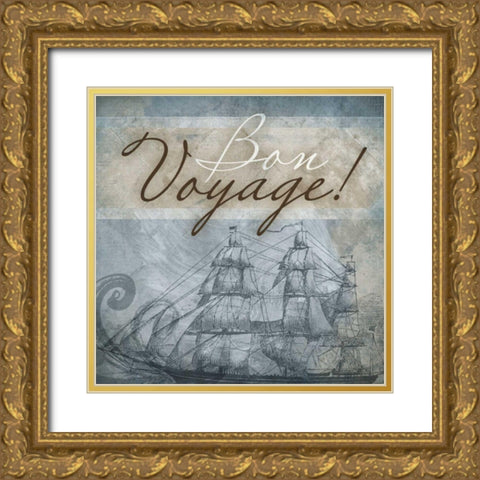 Coastal Inspiration IV Gold Ornate Wood Framed Art Print with Double Matting by Beth Anne Creative