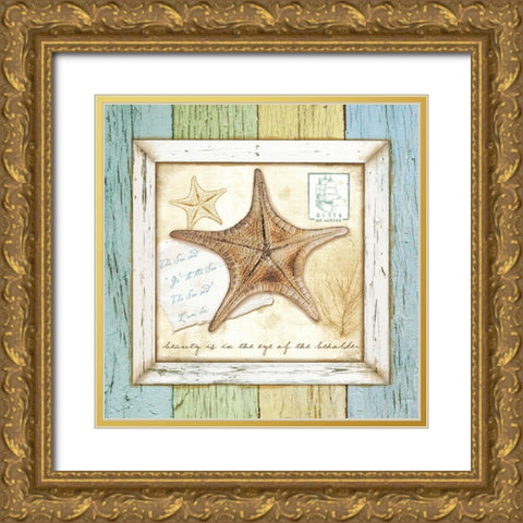 Sea Treasures XII Gold Ornate Wood Framed Art Print with Double Matting by Beth Anne Creative