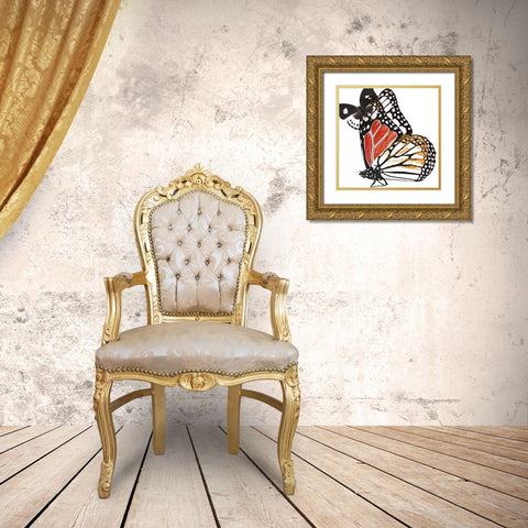 Butterflies Dance IV Gold Ornate Wood Framed Art Print with Double Matting by Project, A.