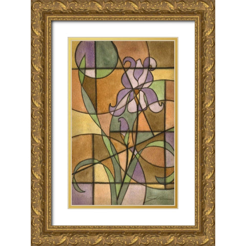 Craftsman Flower III Gold Ornate Wood Framed Art Print with Double Matting by Higby, Jason