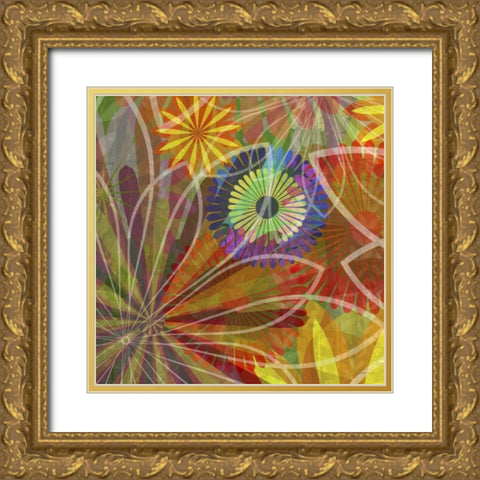 Fluoresce I Gold Ornate Wood Framed Art Print with Double Matting by Burghardt, James
