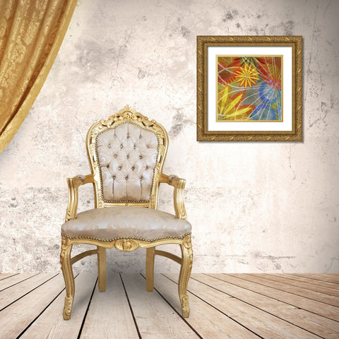 Fluoresce II Gold Ornate Wood Framed Art Print with Double Matting by Burghardt, James