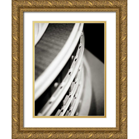 Detail I Gold Ornate Wood Framed Art Print with Double Matting by Ling, Tang