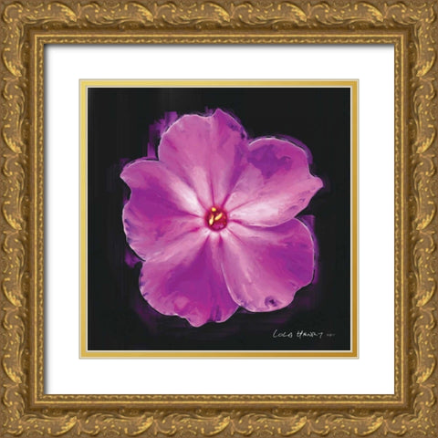Vibrant Flower III Gold Ornate Wood Framed Art Print with Double Matting by Henry, Lola