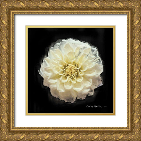 Vibrant Flower V Gold Ornate Wood Framed Art Print with Double Matting by Henry, Lola