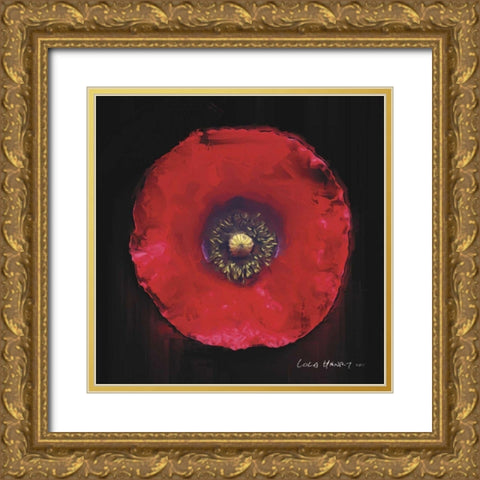Vibrant Flower VII Gold Ornate Wood Framed Art Print with Double Matting by Henry, Lola