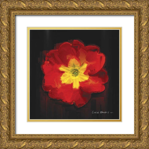 Vibrant Flower IX Gold Ornate Wood Framed Art Print with Double Matting by Henry, Lola