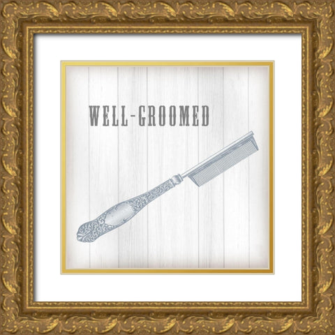 Barber Shop Quartet III Gold Ornate Wood Framed Art Print with Double Matting by Fagalde, Jarman