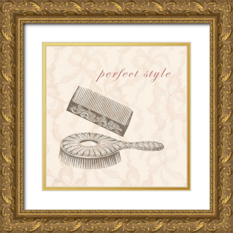 La Toilette IV Gold Ornate Wood Framed Art Print with Double Matting by Fagalde, Jarman