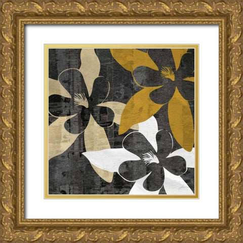 Bloomer Squares IV Gold Ornate Wood Framed Art Print with Double Matting by Burghardt, James