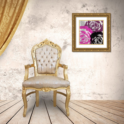 Bloomer Squares V Gold Ornate Wood Framed Art Print with Double Matting by Burghardt, James