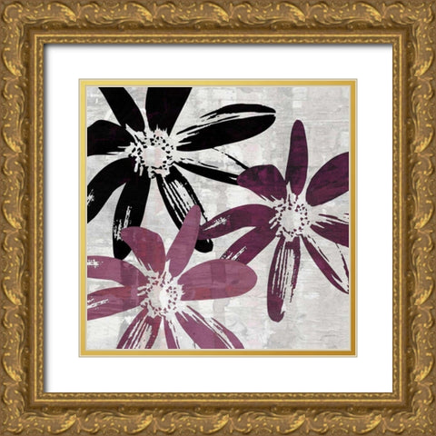 Bloomer Squares VII Gold Ornate Wood Framed Art Print with Double Matting by Burghardt, James