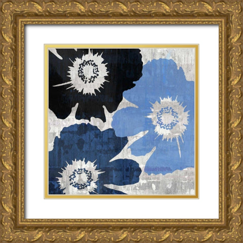 Bloomer Squares XIII Gold Ornate Wood Framed Art Print with Double Matting by Burghardt, James