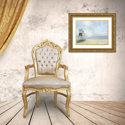 Beach Lookout I Gold Ornate Wood Framed Art Print with Double Matting by Bay, Noah