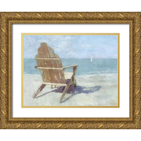 Beach Lookout II Gold Ornate Wood Framed Art Print with Double Matting by Bay, Noah