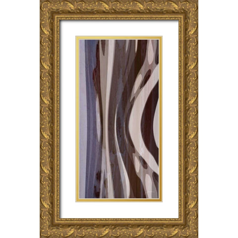 Bentwood Panel III Gold Ornate Wood Framed Art Print with Double Matting by Burghardt, James