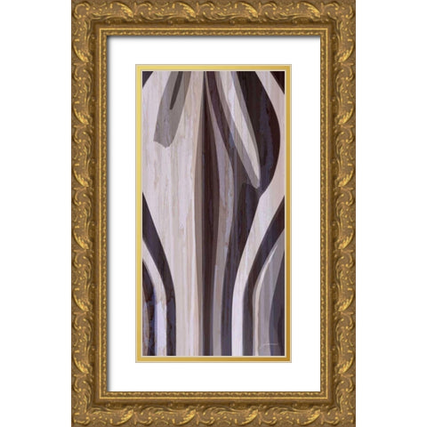 Bentwood Panel V Gold Ornate Wood Framed Art Print with Double Matting by Burghardt, James