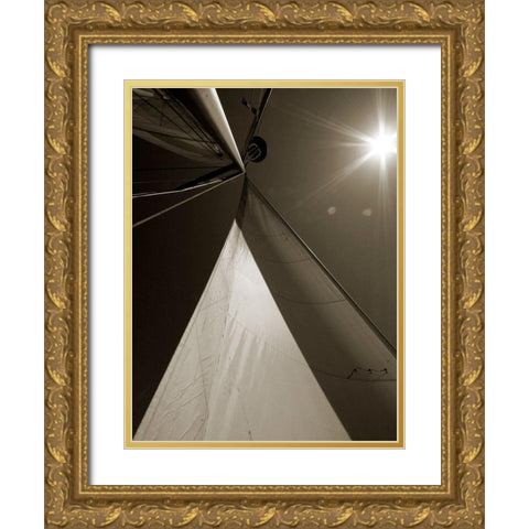 Sail Geometry I Gold Ornate Wood Framed Art Print with Double Matting by Bay, Noah