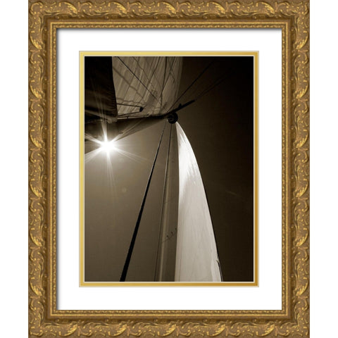 Sail Geometry II Gold Ornate Wood Framed Art Print with Double Matting by Bay, Noah
