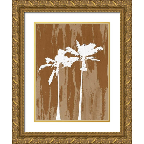 Oasis III Gold Ornate Wood Framed Art Print with Double Matting by Burghardt, James