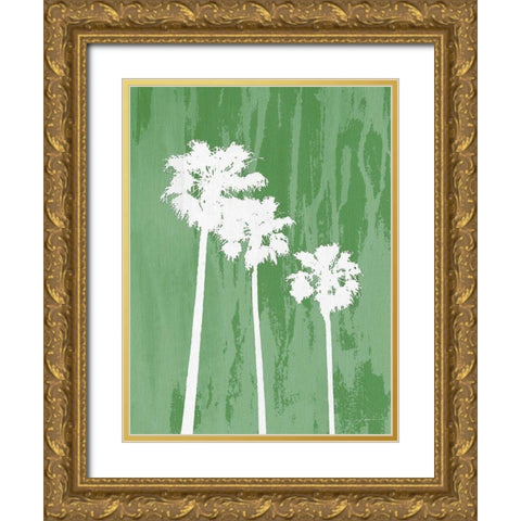 Oasis IV Gold Ornate Wood Framed Art Print with Double Matting by Burghardt, James