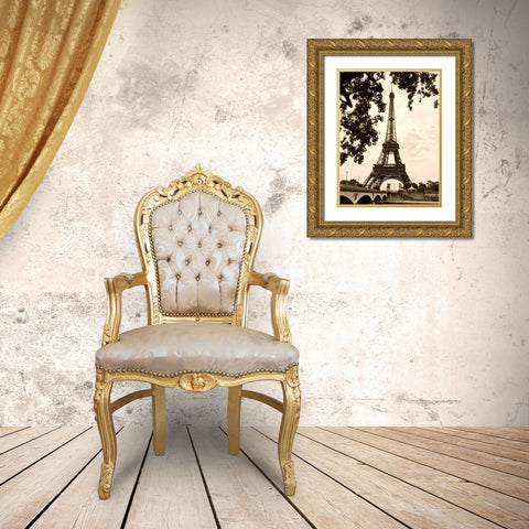 Eiffel Views I Gold Ornate Wood Framed Art Print with Double Matting by Perry, Rachel